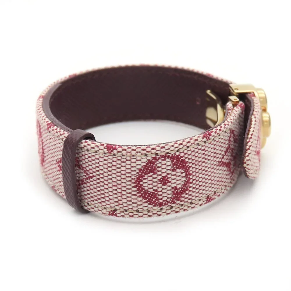 LOUIS VUITTON Pink Monogram Charm Bracelet